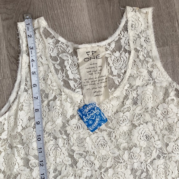 Free People Balletcore Rose Lace Mini Dress in Ivory - Picture 5 of 9